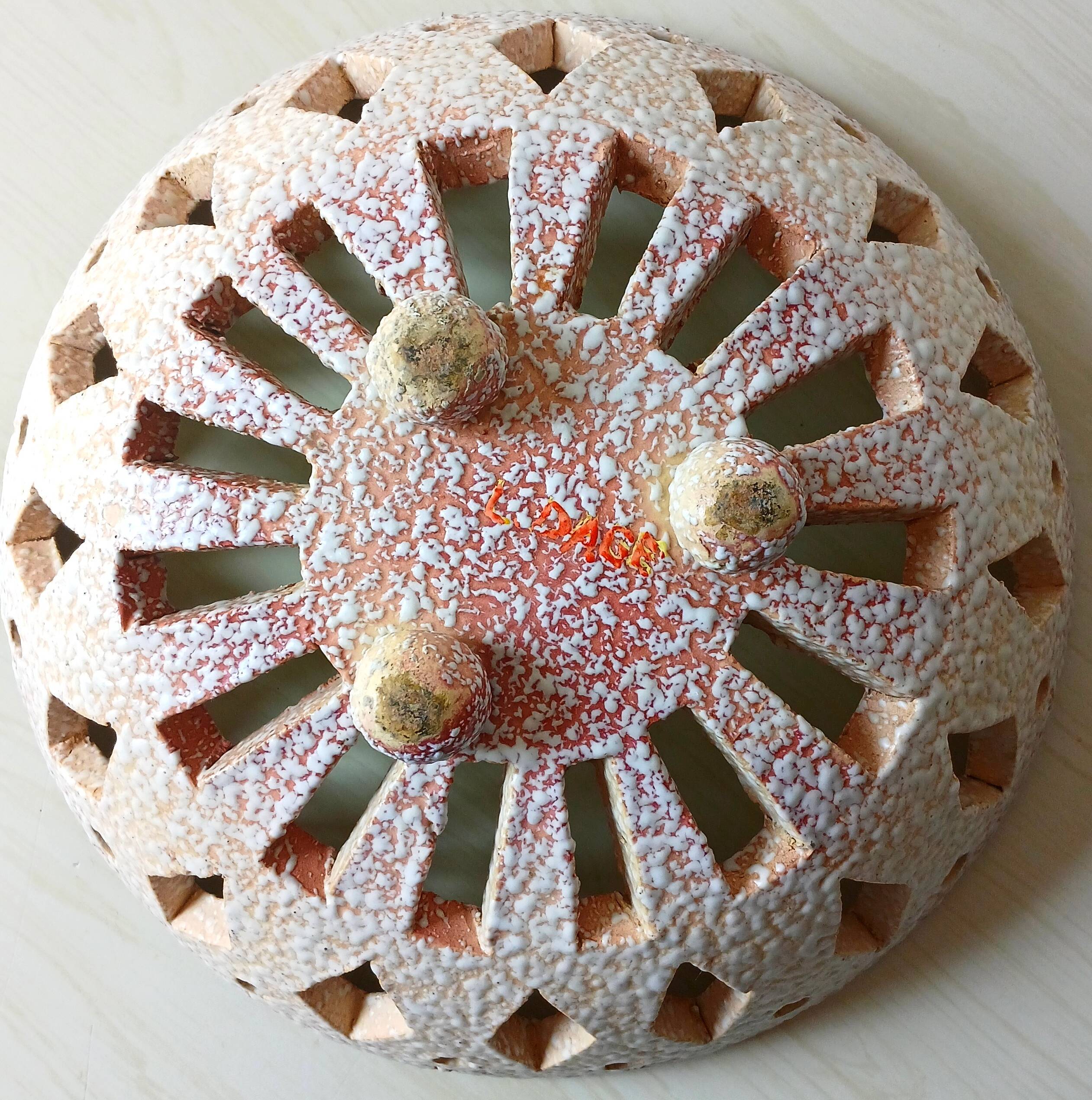 Louis Dage (1885–1961) large openwork tripod bowl
