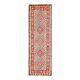 1970s vintage Turkish hand-knotted wool cotton brown runner rug 90x286