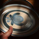 Set of 4 flat plates in Gien earthenware Angona model