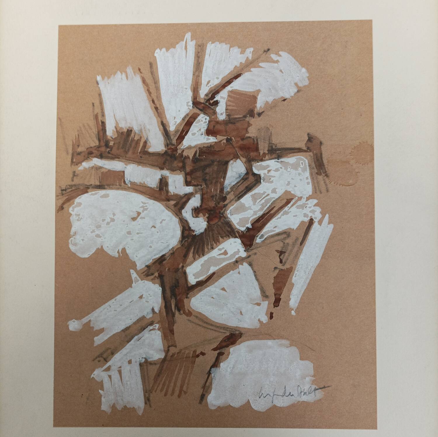 Marie-Paule Duault, abstract gouache on paper, 1950s