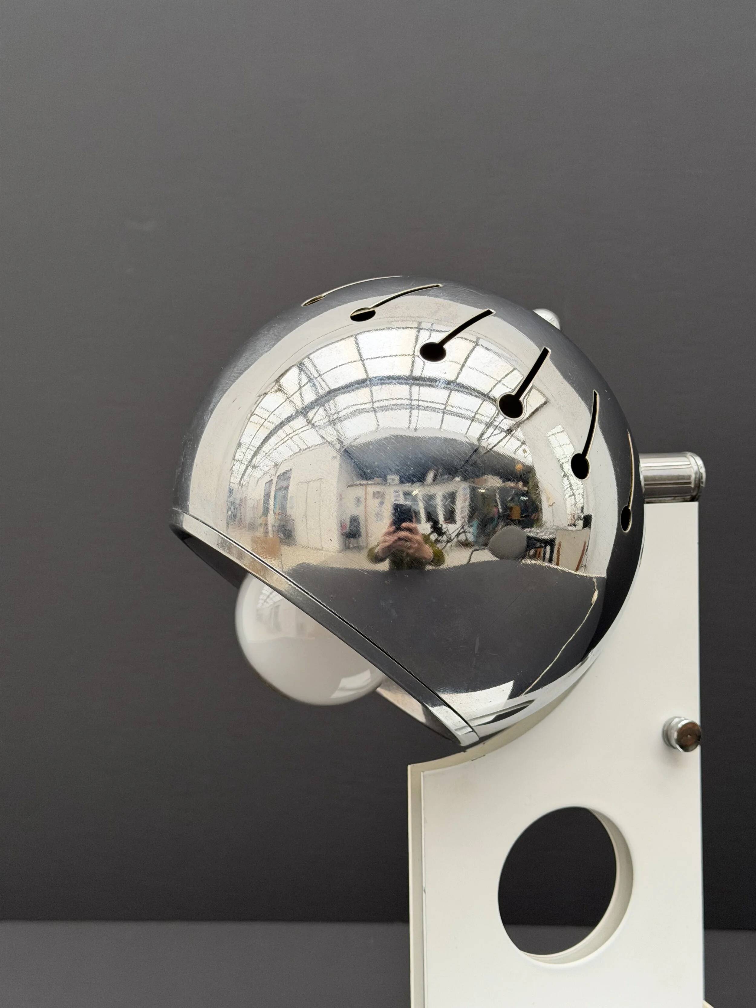 STILNOVO FILAB lamp in metal and chrome, Italy 1970