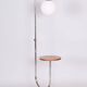 Bauhaus Adjustable Floor Lamp in Walnut and Chrome attributed to R. Slezák, Czech, 1930s