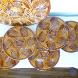 5 plates and tray for oysters or shellfish from Sarreguemines 2106161