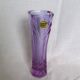 Violet mauve cut crystal soliflore vase, Cristal d’Arques