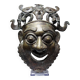 Masque africain en bronze vintage Bamoun, Cameroun