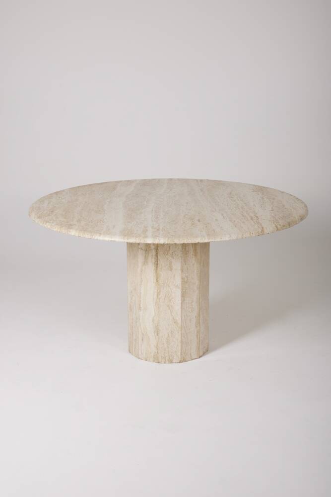 Travertine dining table
