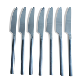Service of 6 stainless steel and steel knives
