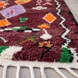 Burgundy Moroccan Berber rug 200cm x 300cm