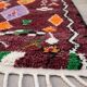 Tapis bordeaux marocain berbère 200cmx300cm