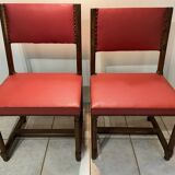 2 chaises louis XIII