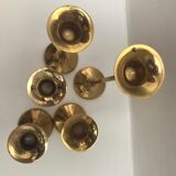 Danish candle holders set 5 design Freddie Anderson Golden brass