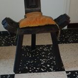 Tripod stool with backrest