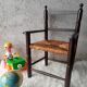 Fauteuil ancien paillé enfant vintage
