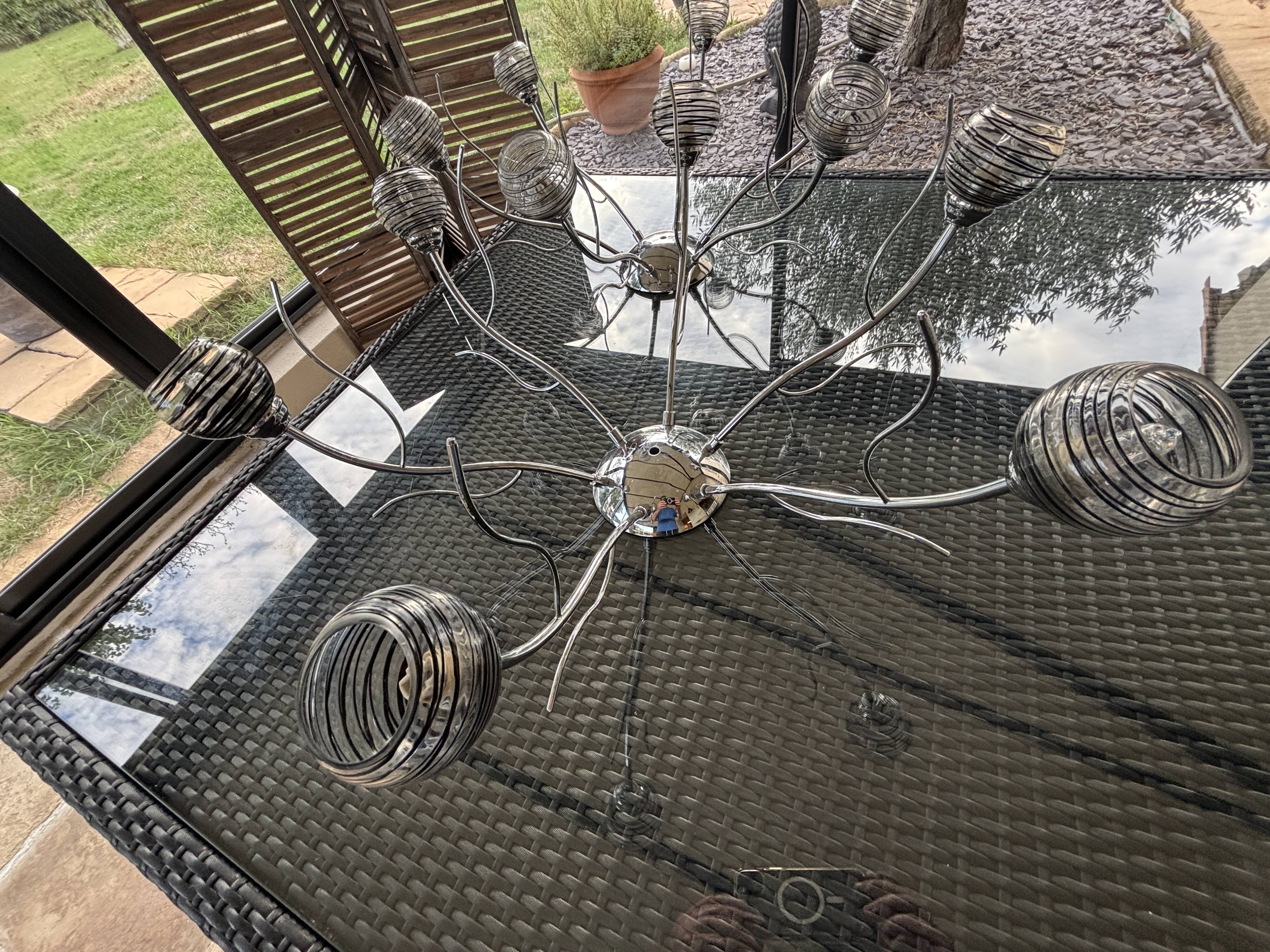Ceiling light with glass paste globe