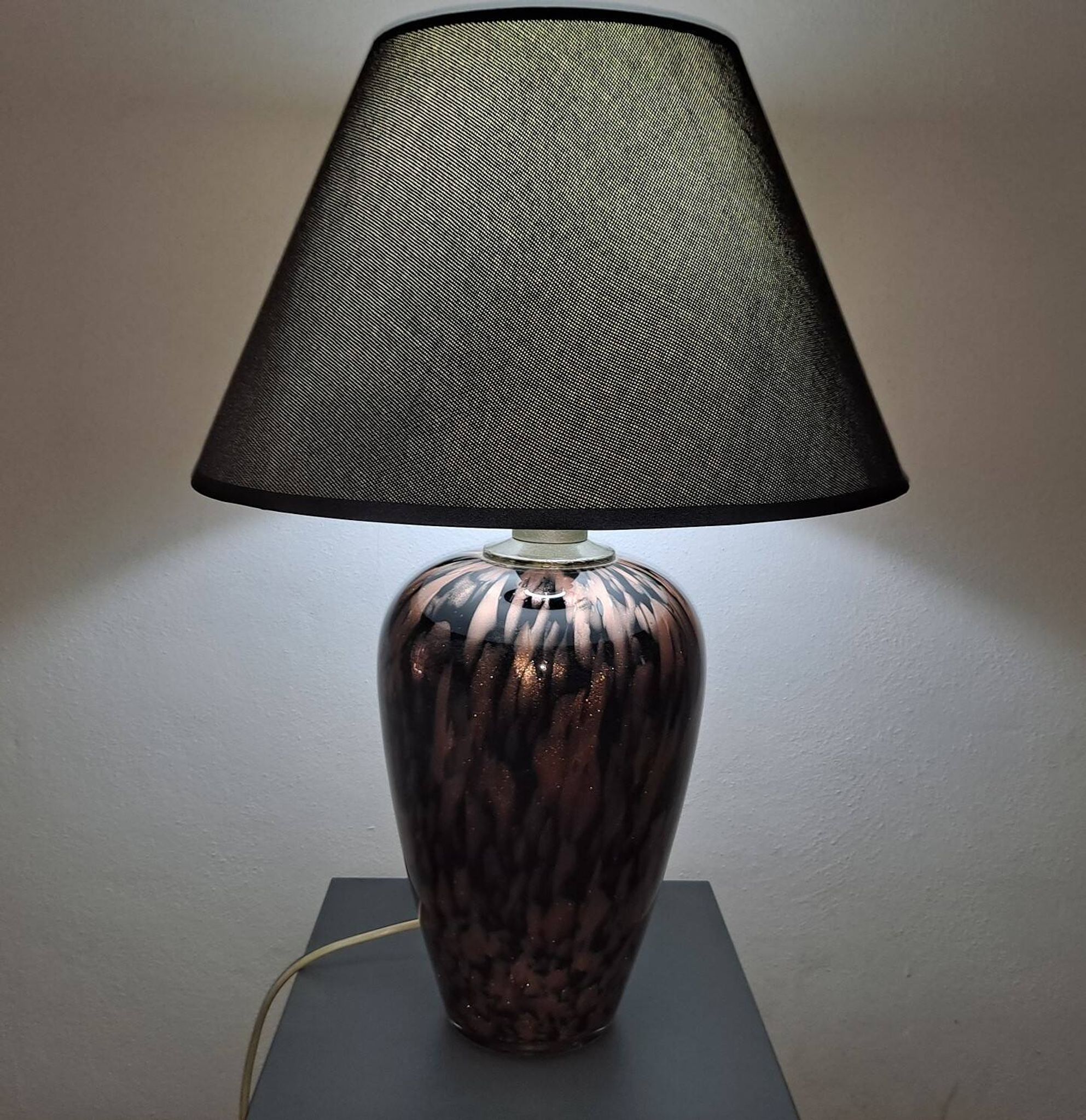 Murano Avventurina Table Lamp c1969 V Nason