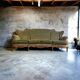 Vintage xl baroque olive green sofa