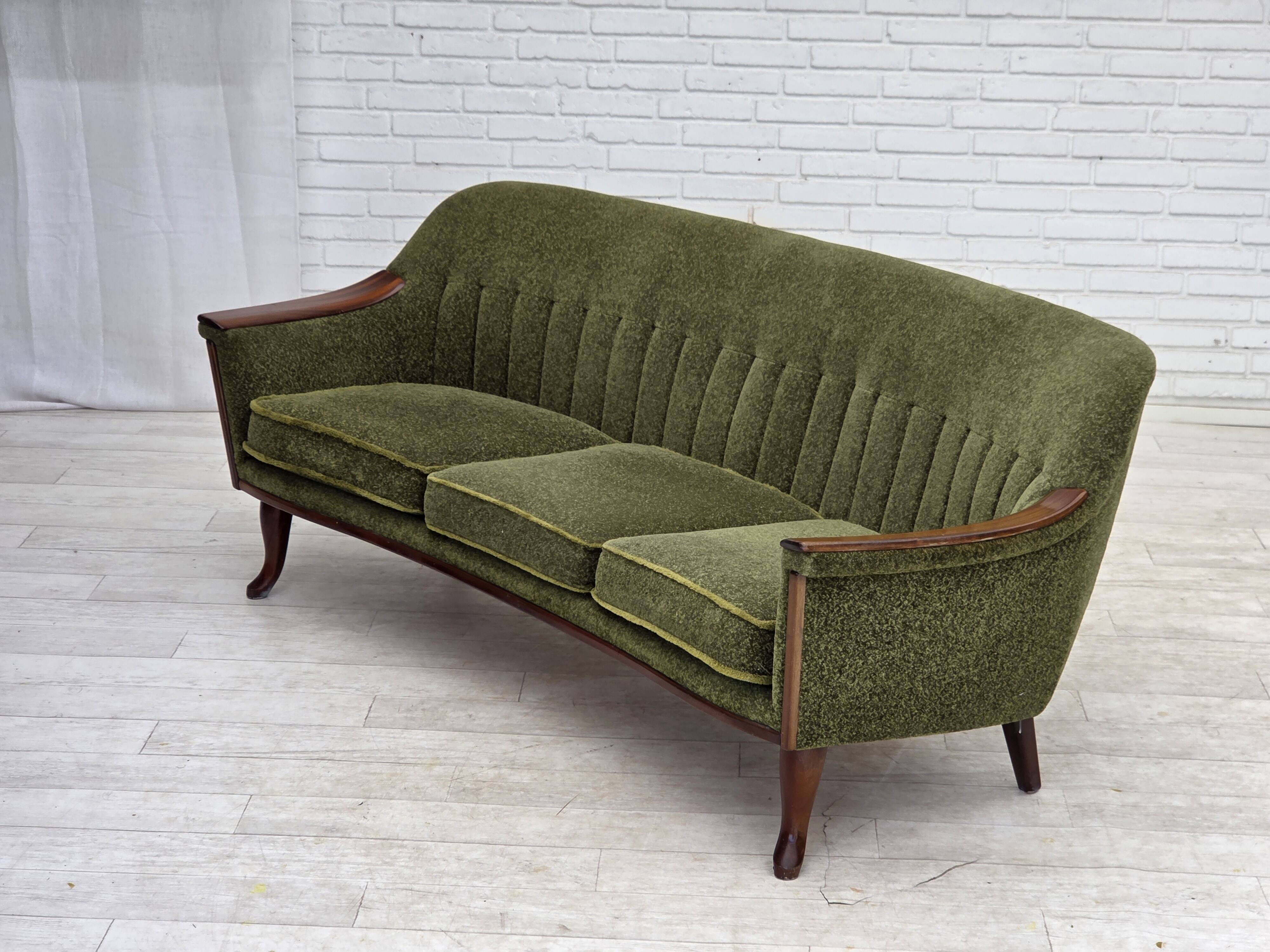 1970s, Norwegian vintage 3-seater sofa, teak wood.
