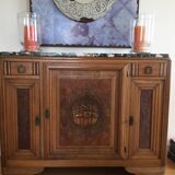 Walnut and marble sideboard year 1925