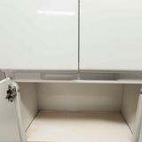 Bathroom cabinet in white metal 1960