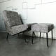 Armchair and ottoman designed by Paul Geoffroy, Airborne, France, 1960