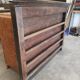 Wall dresser shelf for rustic wooden collection plates (fir and oak)