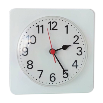 Horloge murale en plastique vintage, années 80