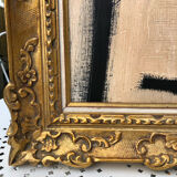 Monochrome abstract painting