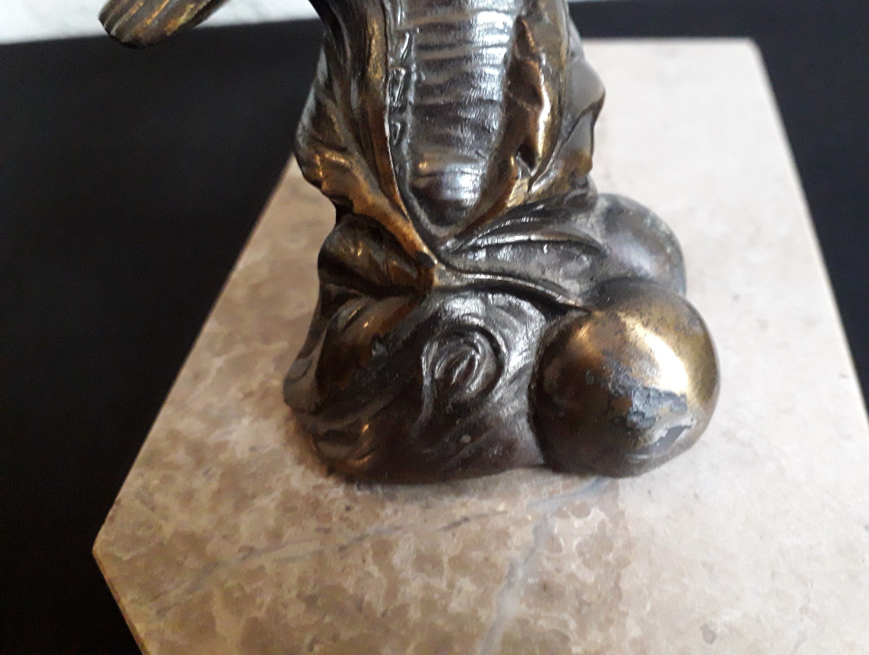 Book clamts in regulation and marble signed Balles art déco
