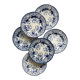 6 dessert plates in iron earth Flora, Creil and Montereau late nineteenth