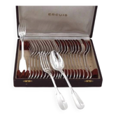Ercuis Uniplat, Valois, 12 dessert and side plates, 24 pieces, 18 cm.
