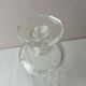Ancient bohemian crystal carafe, flat coasts décor, from Czechoslovakia