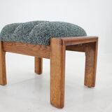 1960s pair of armchairs with stools in oak, Finland