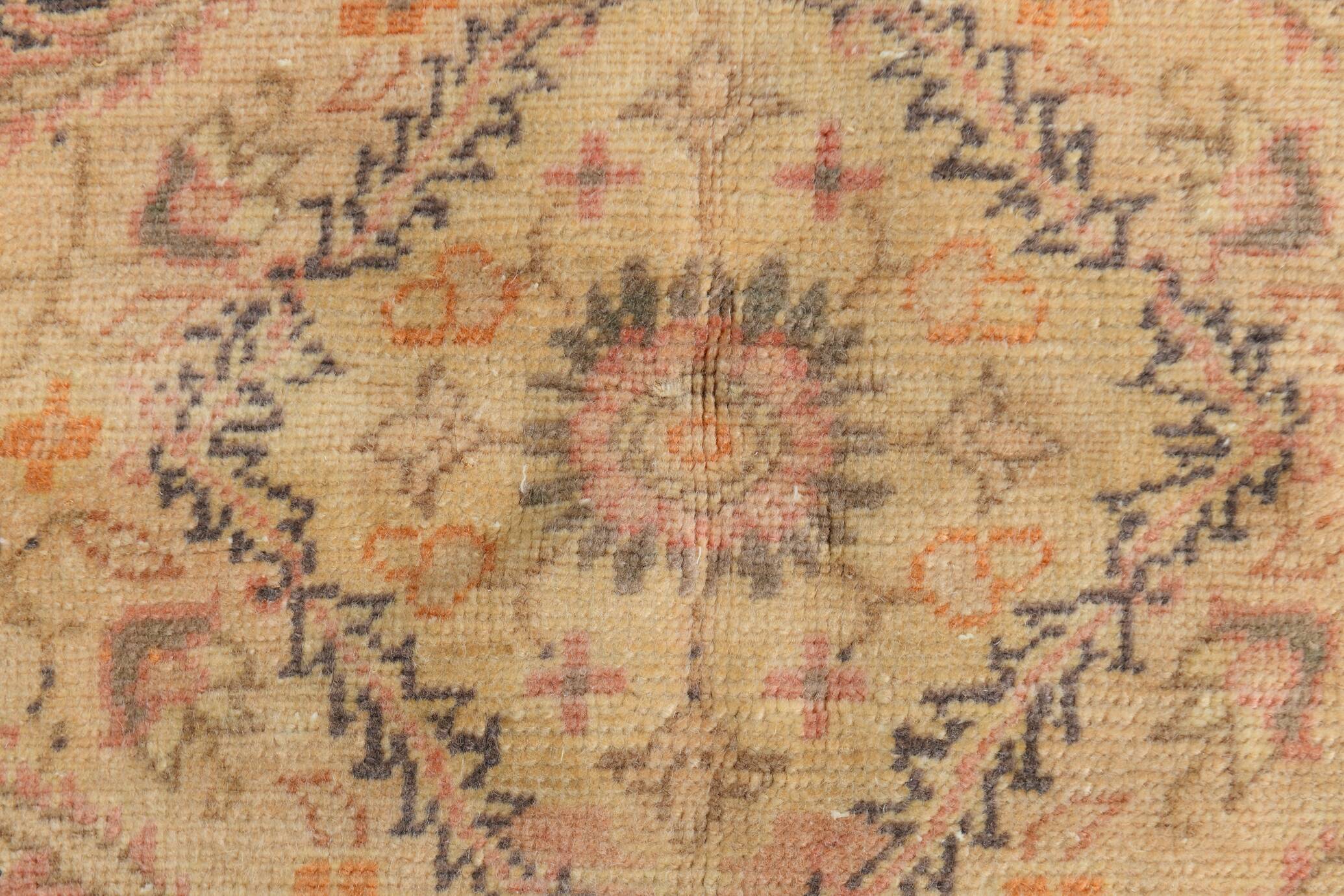 Vintage Pale Red & Pink Persian Rug, 144x216Cm
