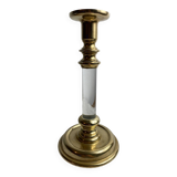 Bougeoir en laiton et lucite