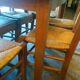 Tapered leg table, fir and beech