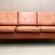 Sofa 3 places all Scandinavian design cognac leather