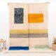 Berber wool rug with colourful patterns, size 150/250 cm.