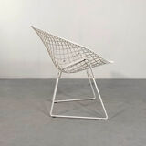 White Diamond armchair by Harry Bertoia 1st edition for Knoll, 1990