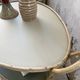 Desserte, table roulante en rotin années 60
