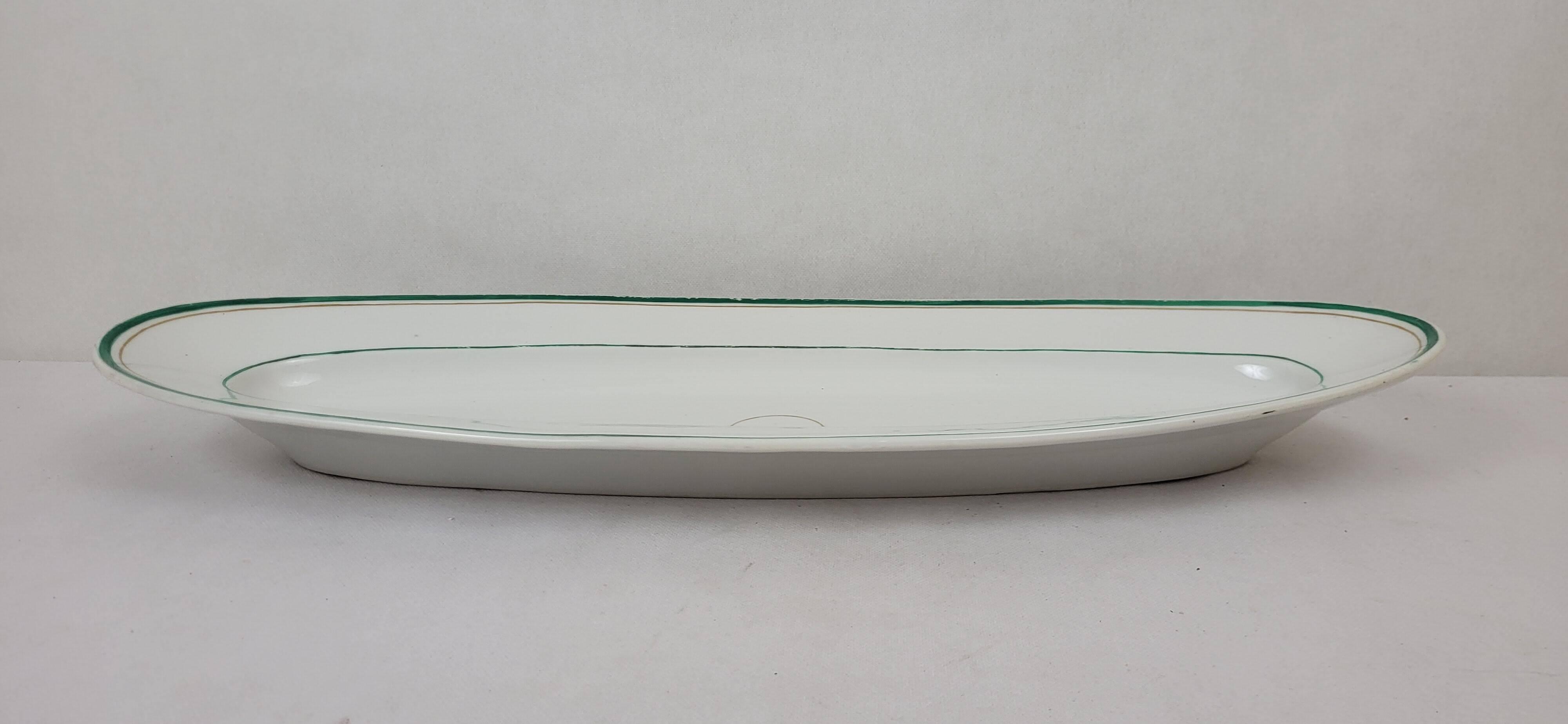Thick porcelain fish dish