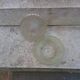 2 vintage glass pendant lights