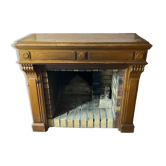 Wooden fireplace mantle