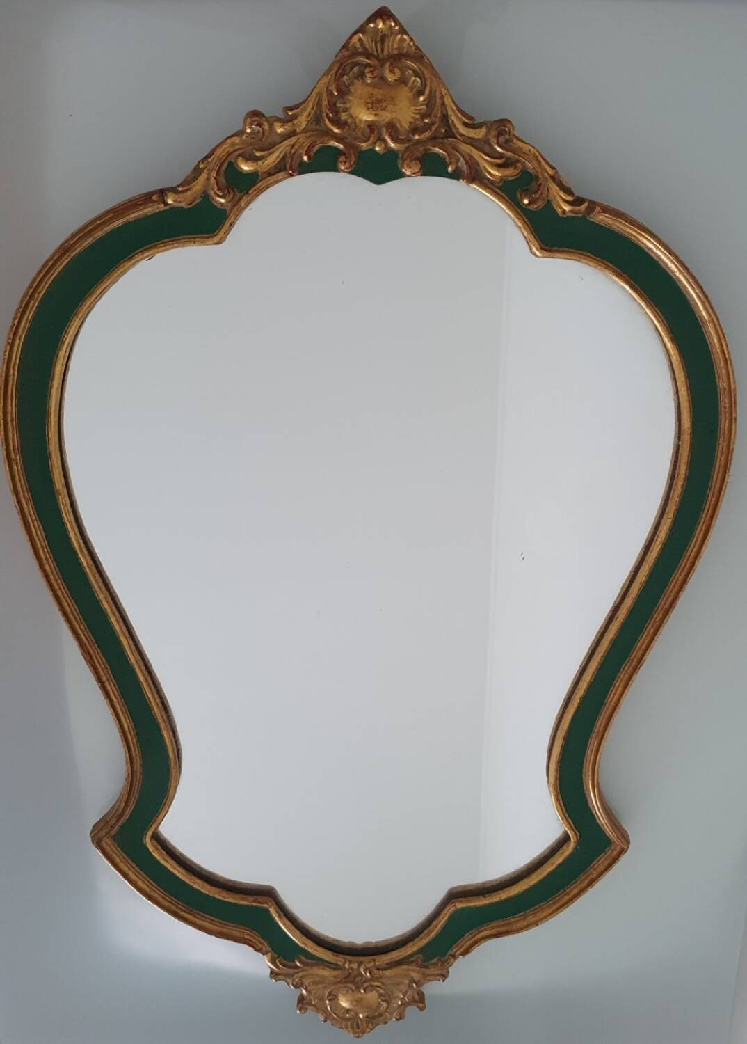 Gold leaf gilded wooden mirror
