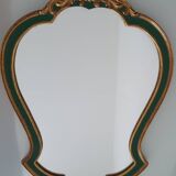 Gold leaf gilded wooden mirror