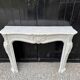 Louis XV style fireplace in white Carrara marble, circa 1880