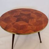 Round tripod coffee table compass foot