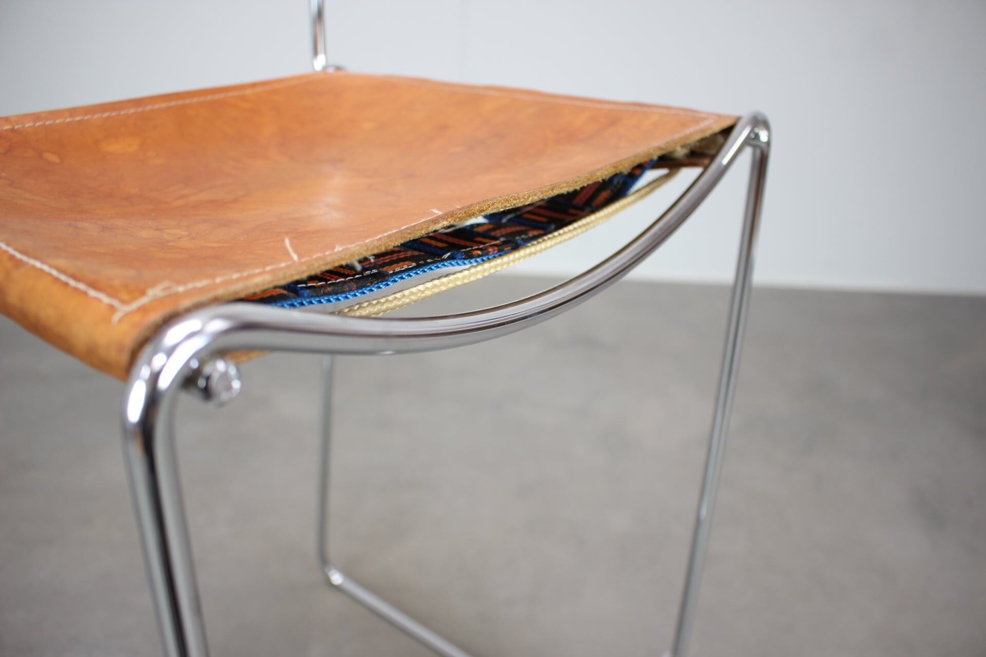 Leather stool by Giandomenico Belotti for Alias, Italy, 1970s.