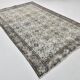 Tapis persan floral vert clair et marron