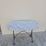Antique cast iron and marble bistro restaurant table