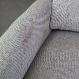 Fauteuil design Leolux modèle Fidamigo dans un beau tissu gris épais